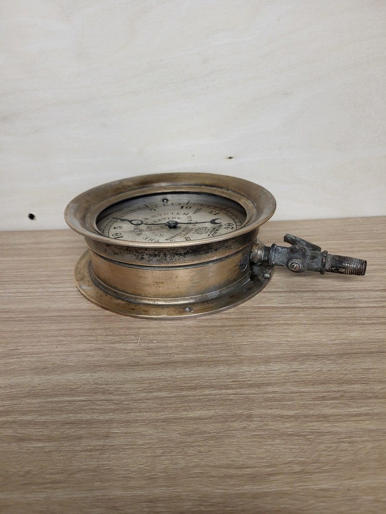 Antique Webster System Steam Gauge 1889