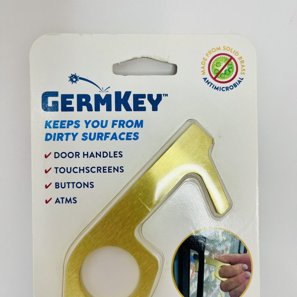 NIP GermKey Brass Germ Free Antimicrobial Tool Clean