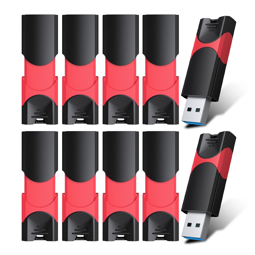 32GB 10 Pack Retractable USB 3.0 Flash Drive High Speed Memory Stick Storage