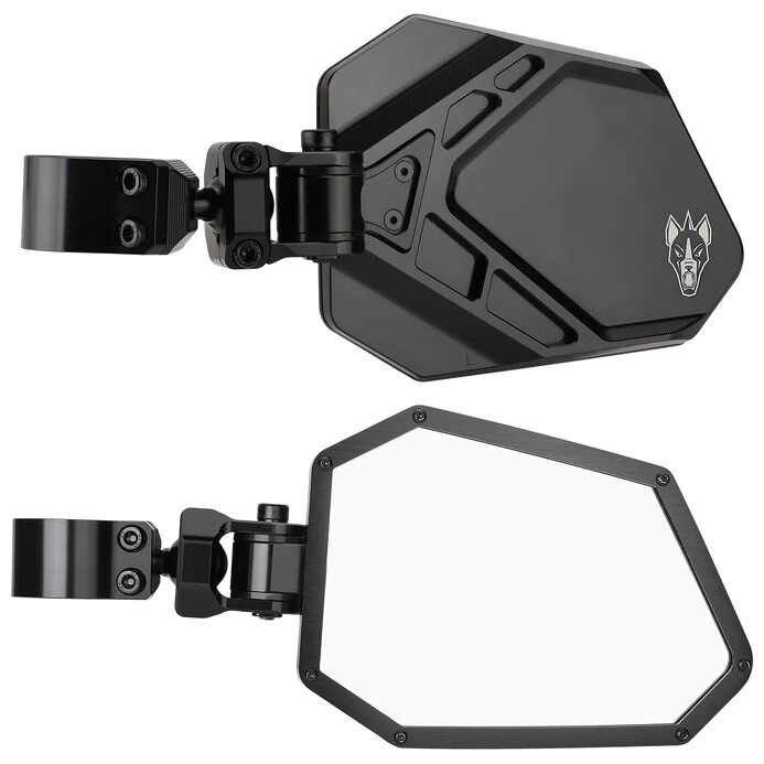 Chupacabra Offroad Cuero Pro UTV Side Mirror (Pair) - Black - 1.75" Clamp