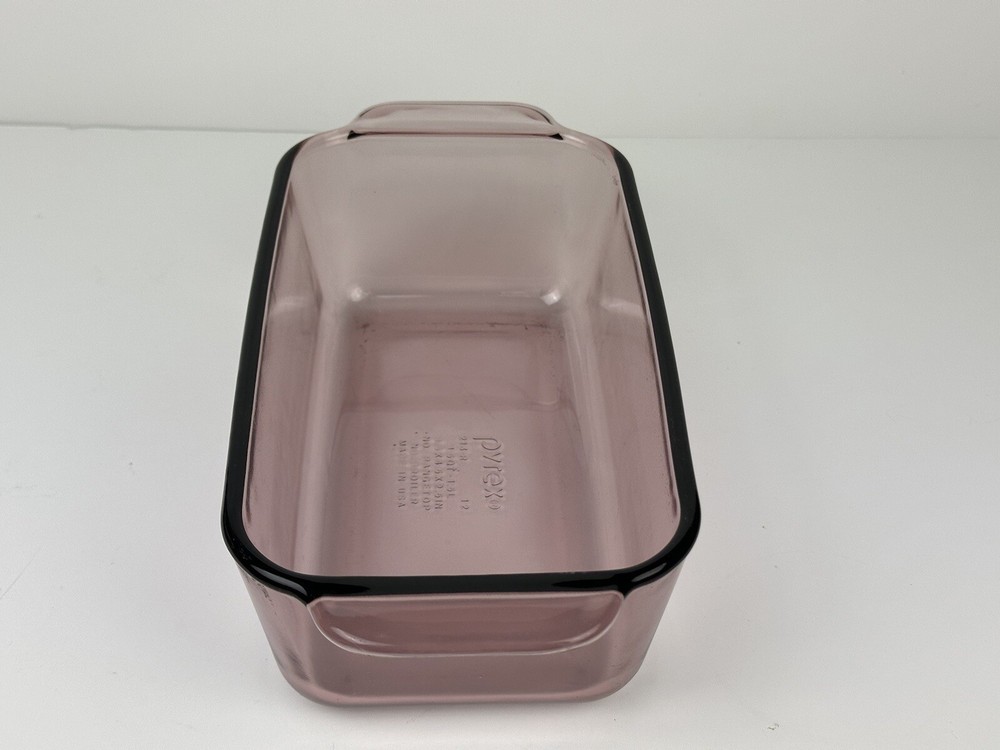 Pyrex 213-R Cranberry Rectangular 10 3/8” Casserole Loaf Pan 1.5 Qt/1.5L