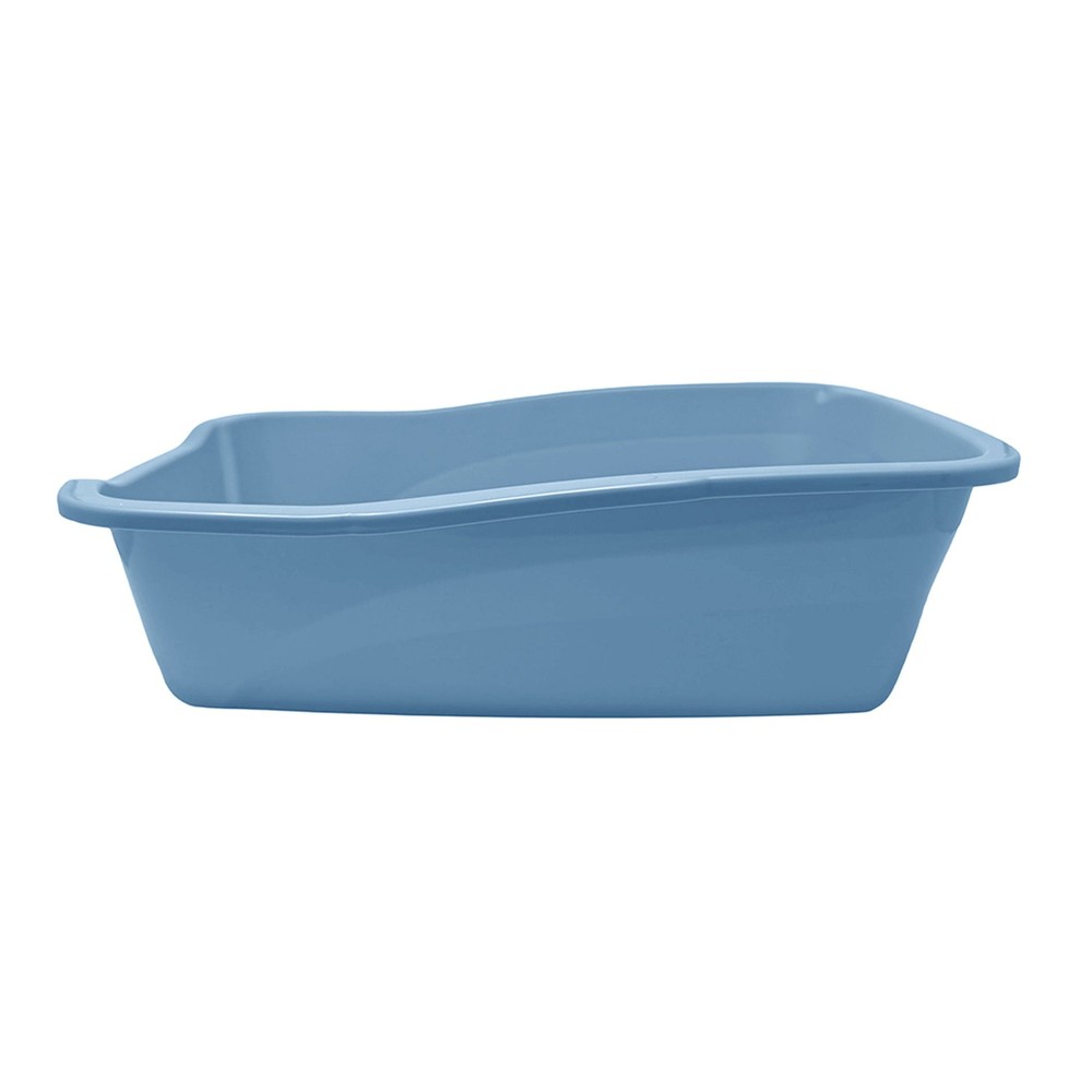 (2 pack) Van Ness Plastics Cat Litter Pan Blue Large