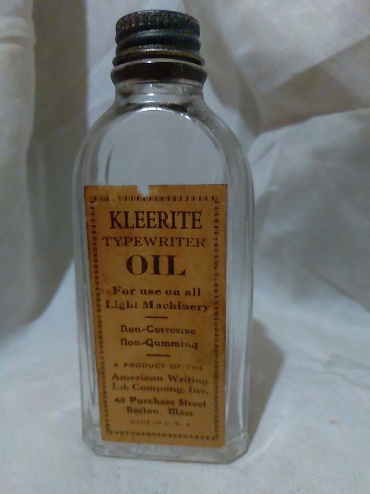 ANTIQUE KLEERWRITE TYPEWRITER OIL