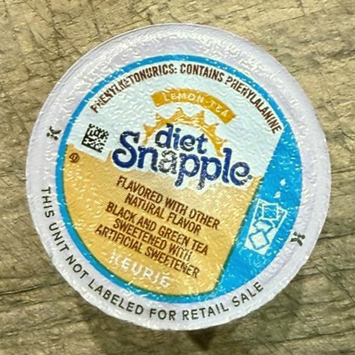 96/pack Diet Snapple Lemon Tea K cups Bulk Pack
