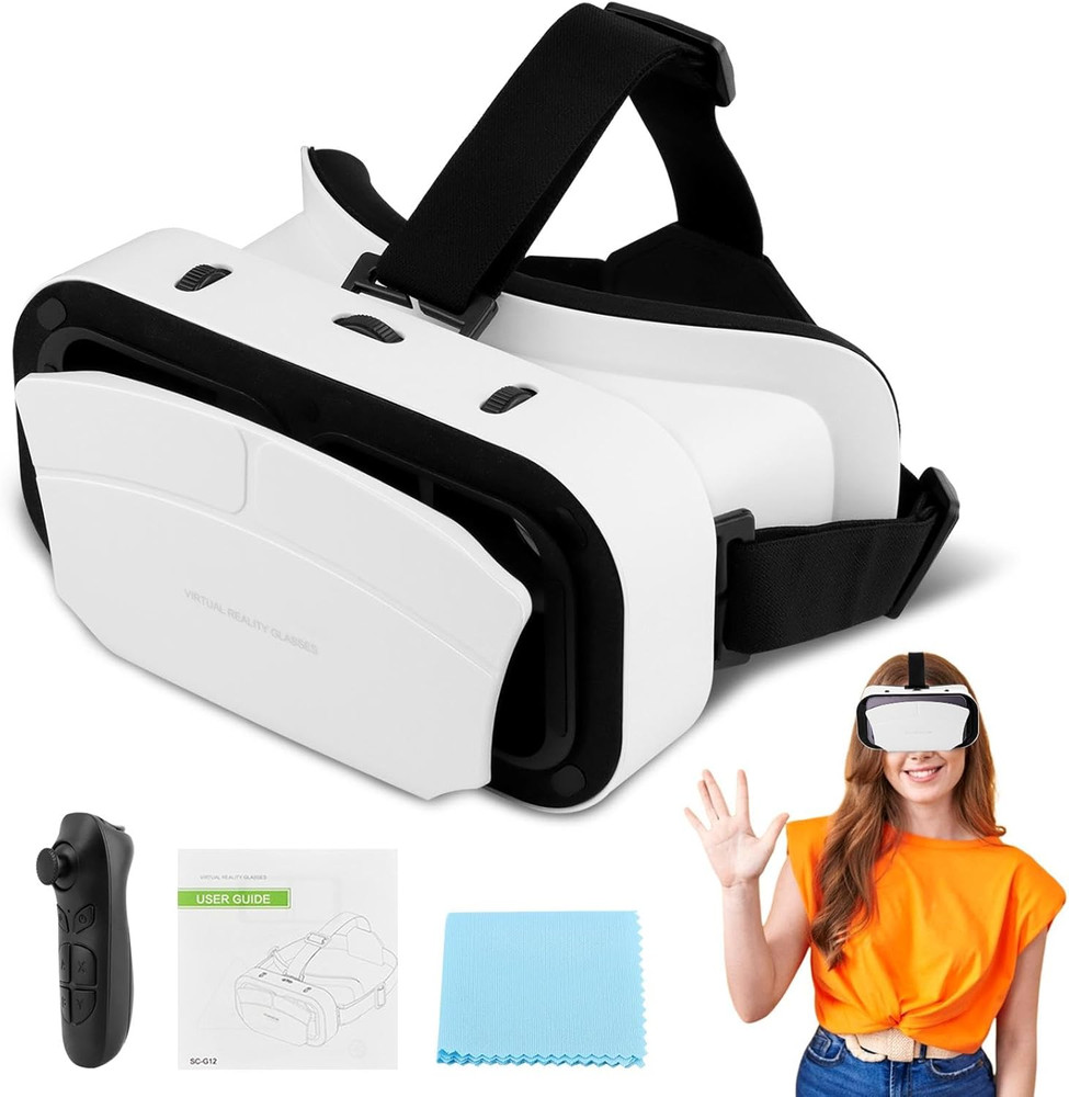 Virtual Reality Goggles, 3D VR Glasses Adjustable VR Virtual Reality Headset wit