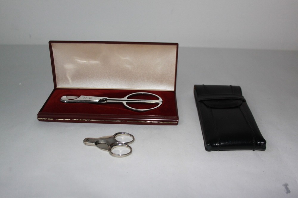 2 German Solingen Steel Cigar Scissors