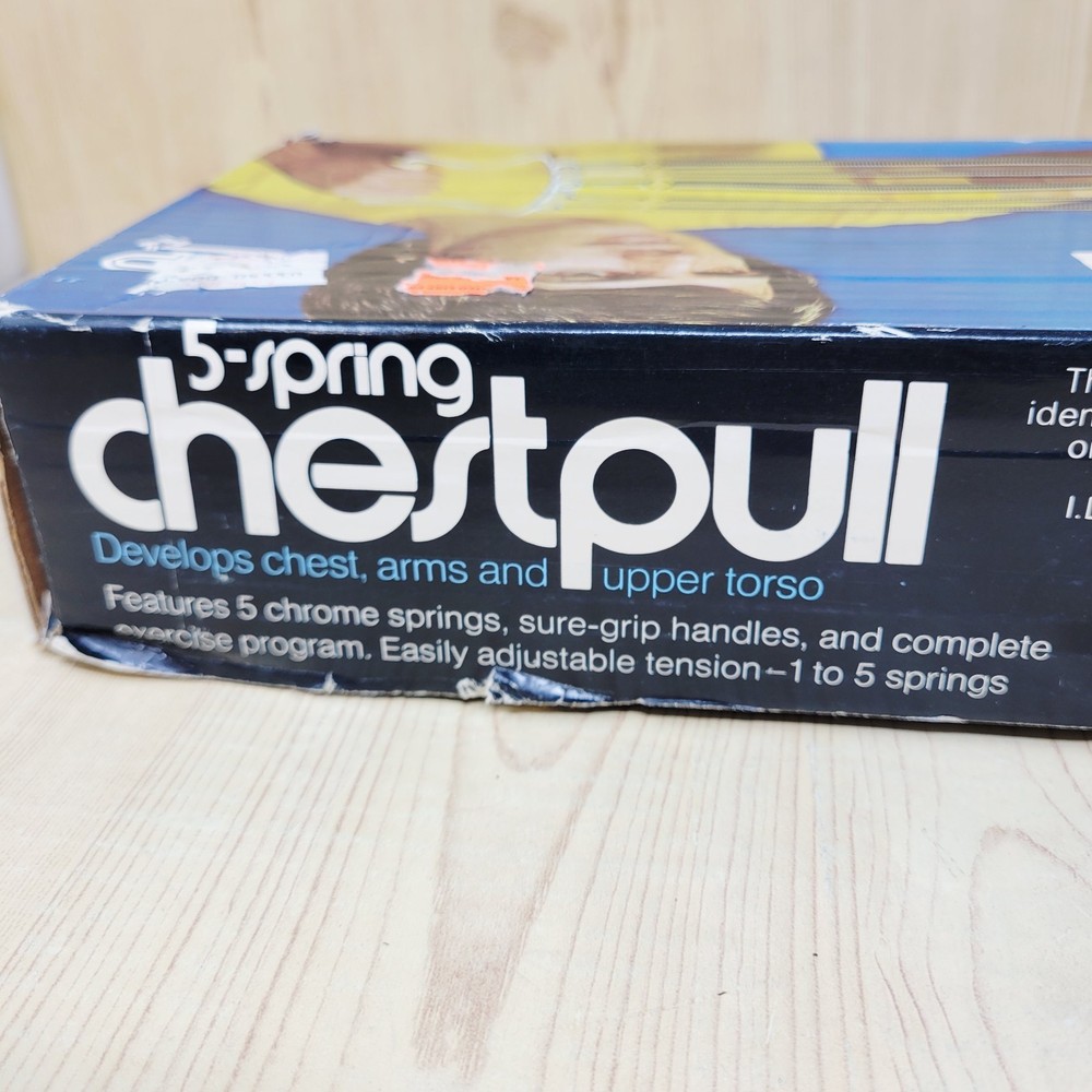 Vintage 1970s DP 5 Spring Chest Pull Expander Exerciser in Original Box