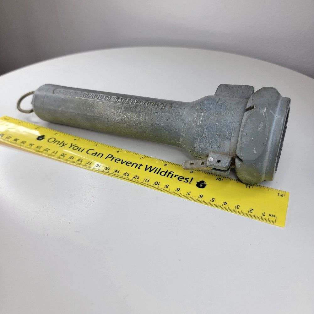 Vintage G.E.C. British Safety Torch / Miner's Hazardous Environment Flashlight