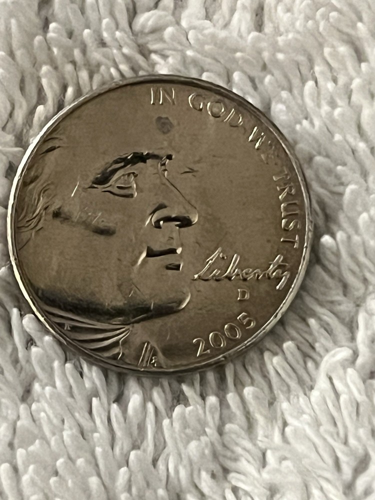 2005 Jefferson D Buffalo Nickel Rare - Mint Mark Error Liberty Error