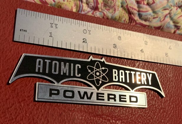 CUSTOM ATOMIC BATTERY POWERED CAR EMBLEM BATMOBILE BATMAN 1966
