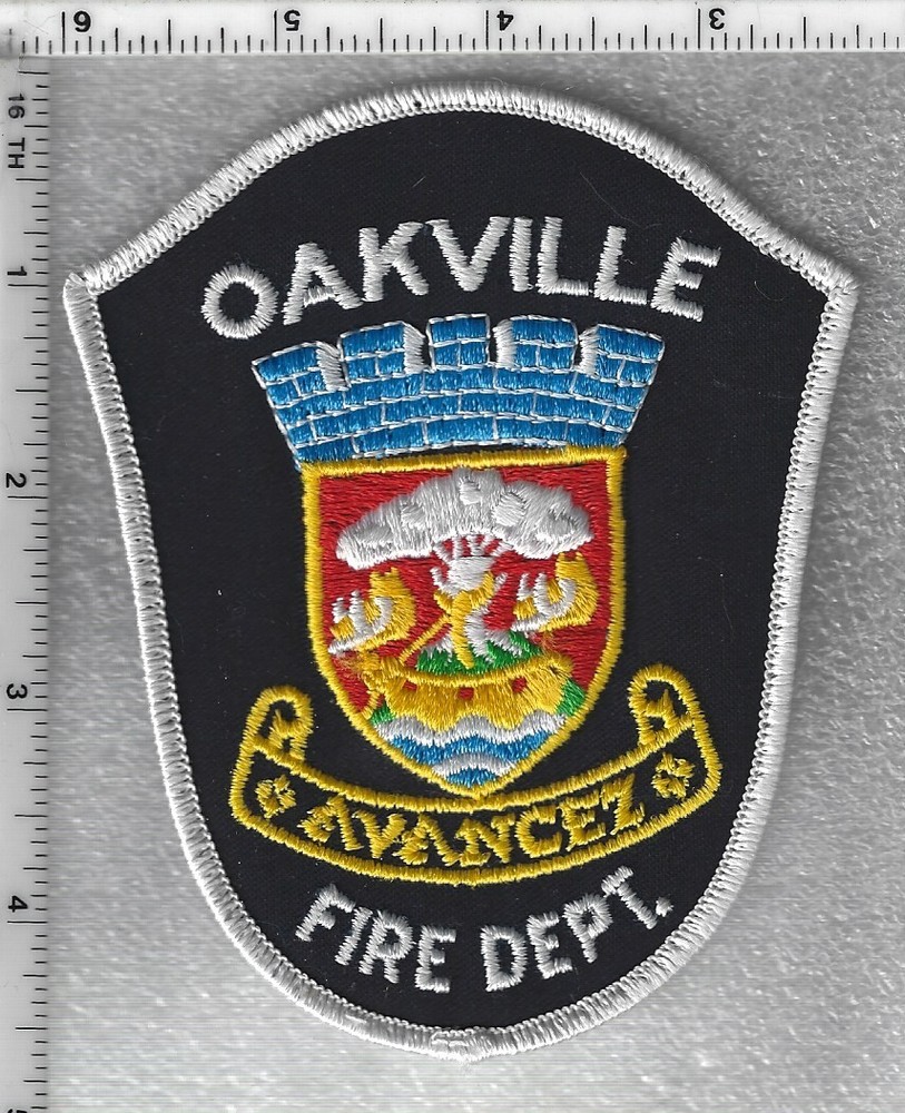 Oakville Fire Dept.  (Ontario, Canada)  Uniform Take-Off White Shoulder Patch