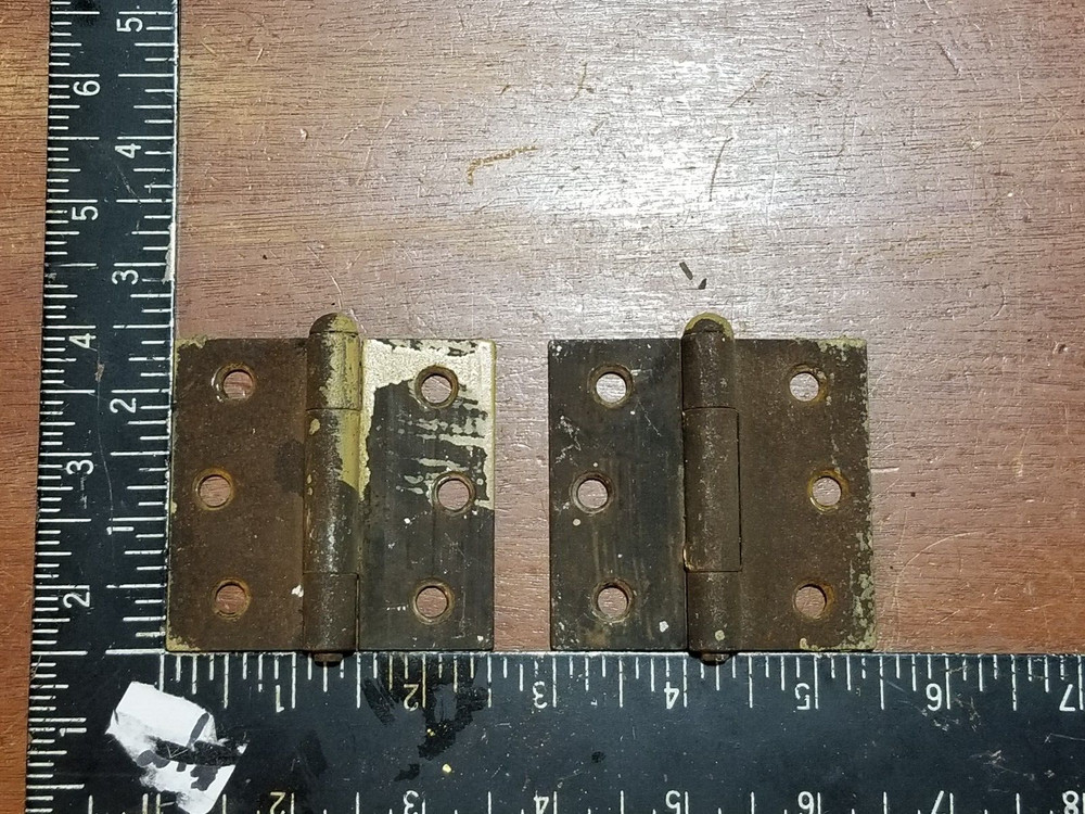 2 Tight Pin Butt Hinges 2 3/8" x 2 1/2"