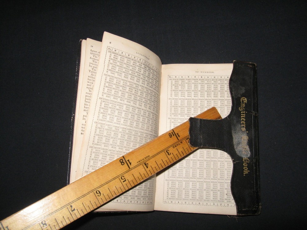 Vintage Engineers Table BK 1874 in leather pocket case,Traverse Table, construct