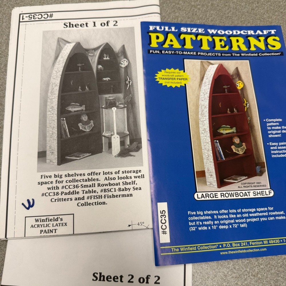 2 Woodcraft Patterns: Pie Safe and Large Rowboat Shelf