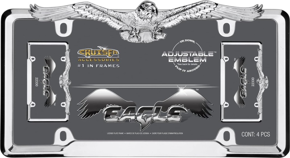 22330 Eagle License Plate Frame Chrome1 Frame