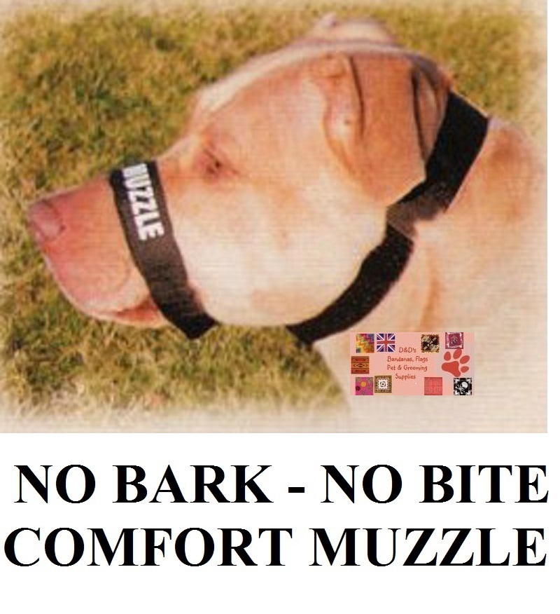 DOG Grooming Training No Bark/No Bite Comfort Quick Fit Adjustable MUZZLE*MEDIUM