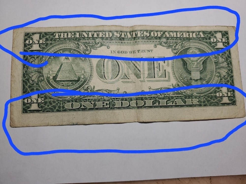 2006 misaline cut US $1 dollar bill