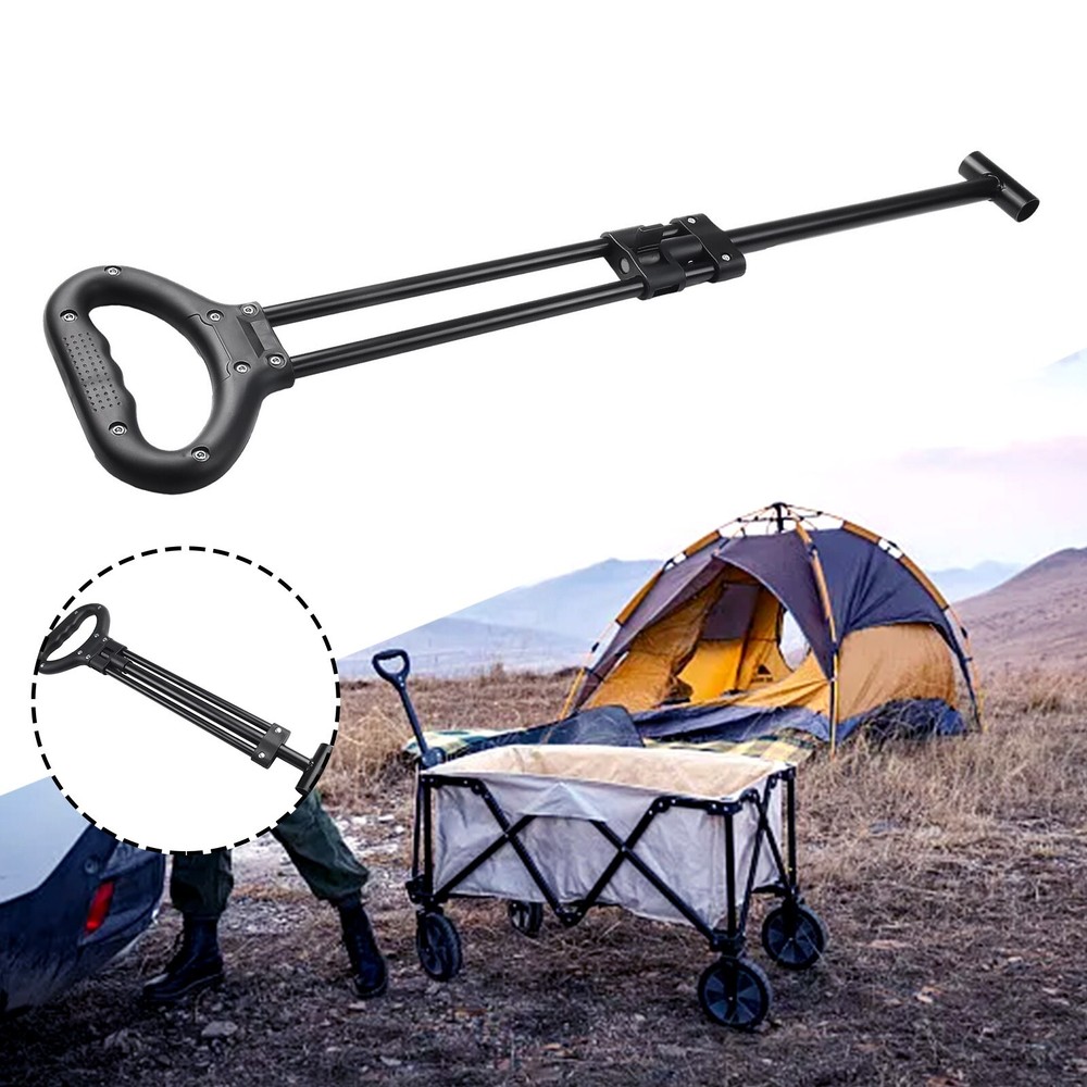 Wagon Cart Pull Handle Spare Replacement Telescoping Rod for Camping Trolley
