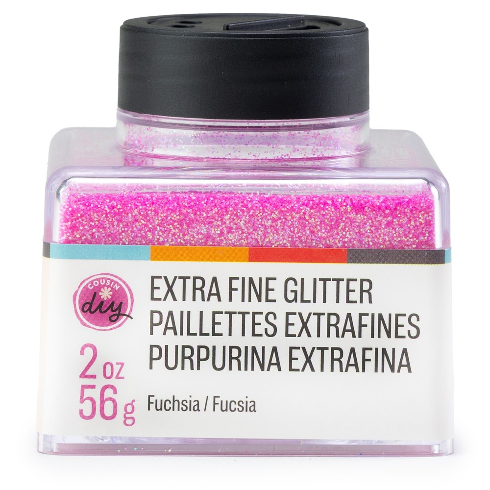 CousinDIY Glitter Stacker 2oz-Fuschia - 3 Pack