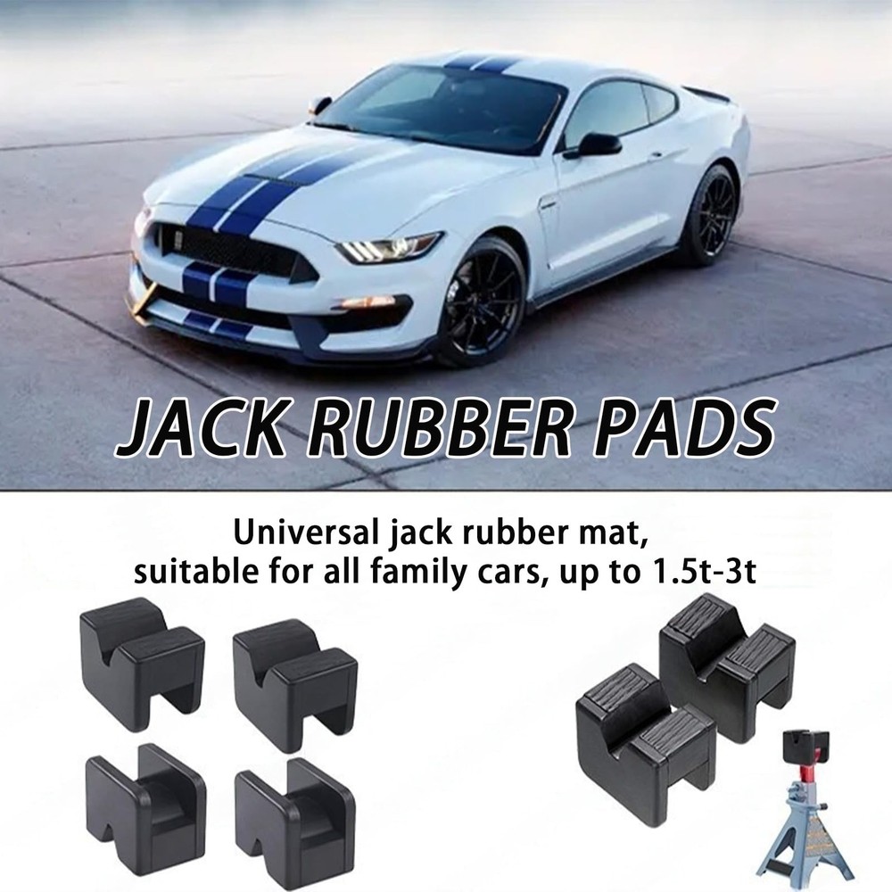 Universal Rubber Jack Pad Adapter, Rail Pinch welds Protector, (2 Pack)