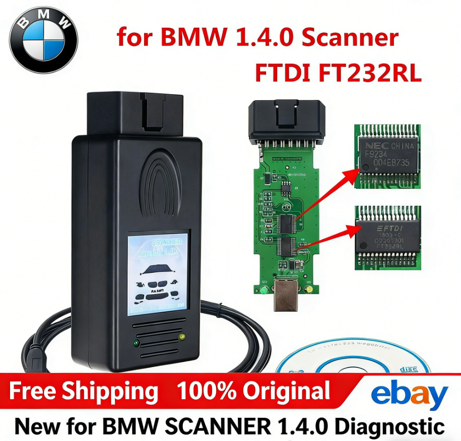 Tool：for BMW SCANNER 1.4.0 Diagnostic Scanner OBD2 Code Reader for BMW 1.4 USB