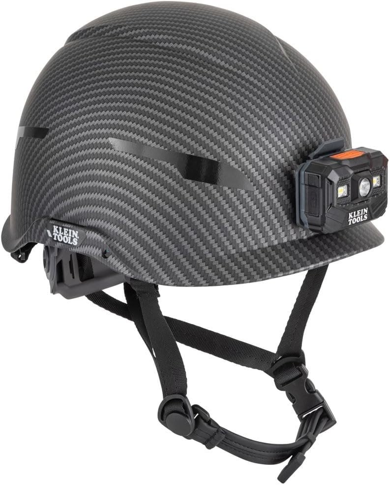 KARBN Pattern Safety Helmet with Rechargeable Lamp - Class E Protection