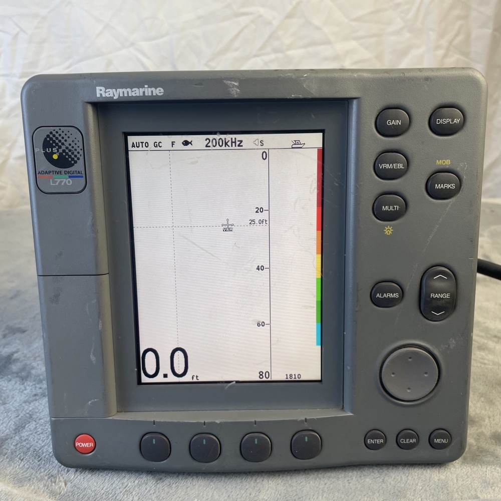 RAYMARINE L770 E63042 MFD Fish Finder Radar GPS Chart Plotter Display