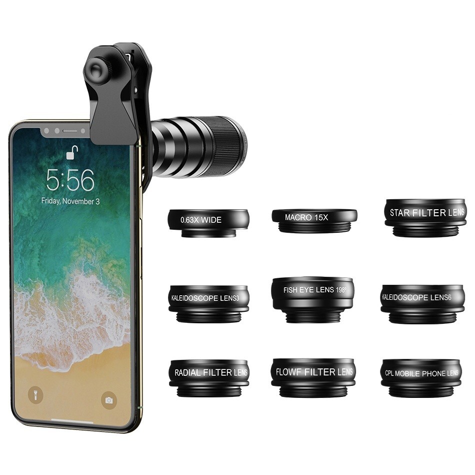 10 in 1 Phone Lens Set for iPhone / Samsung / Google