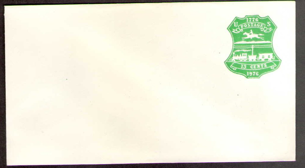 US. U582. 13c. Centennial Envelope, Bicentennial Issue, #6 Plain. MNH. 1976