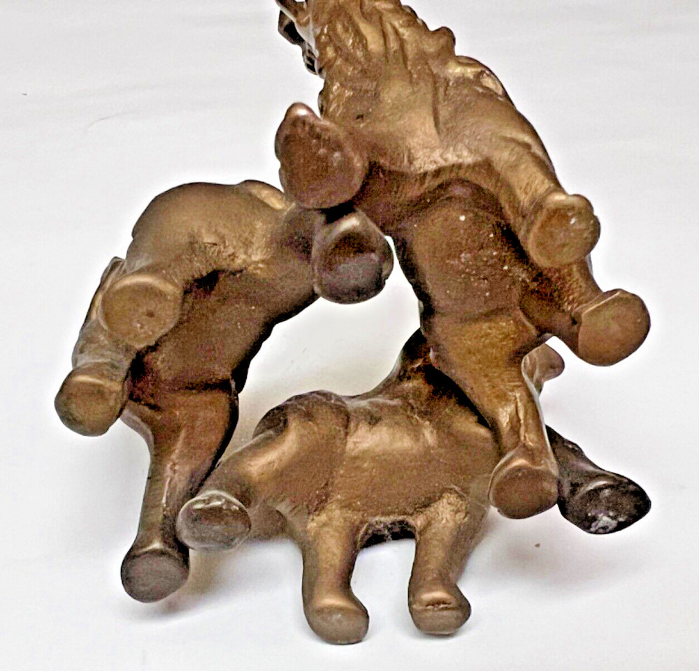 SOLID BRASS ELEPHANTS STAND FOR BALL OR EGG
