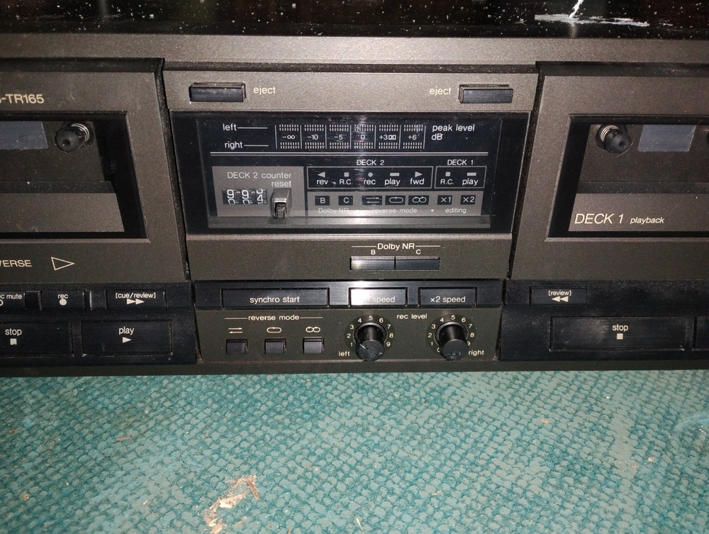 Technics RS-TR265 Stereo Double Cassette Deck HX Pro Retro 90s WORKS/**READ**