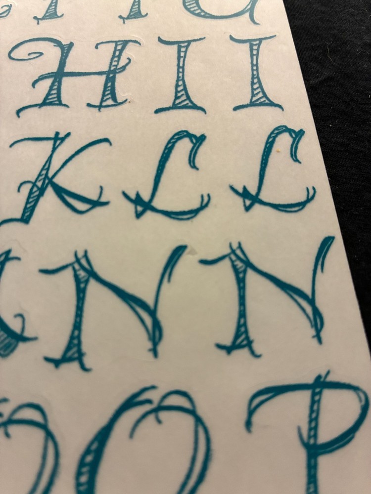 ASSORTED CLEAR ALPHABET STICKERS