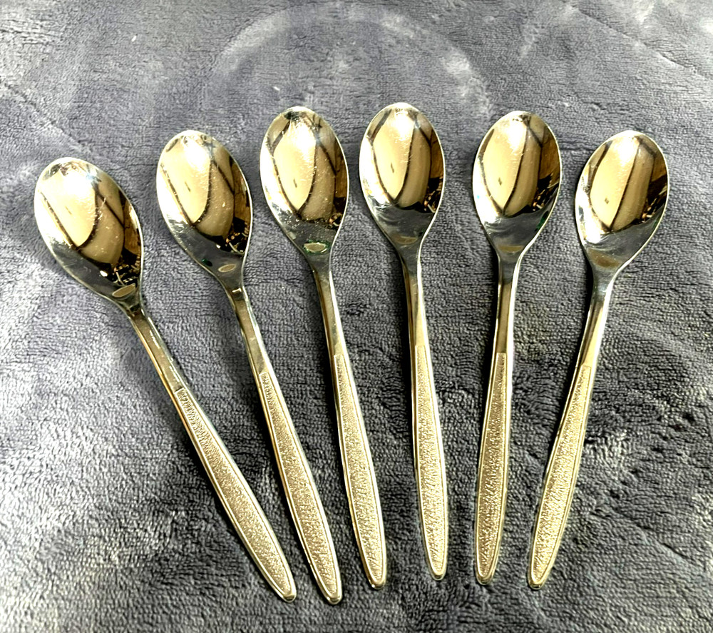 6 Pcs MCM Style Sears Traditions Inspirations Flatware Teaspoons