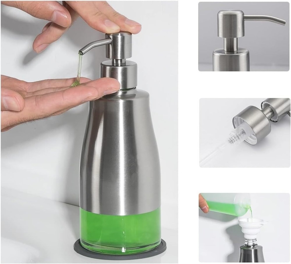 Stainless Steel Soap Dispenser Set - 2 Pack