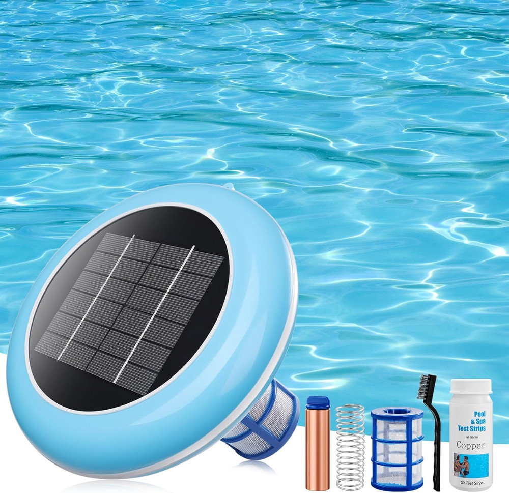 Pool Ionizer Solar Powered,Copper Ionization,Floating Automatic Water Cleaner an