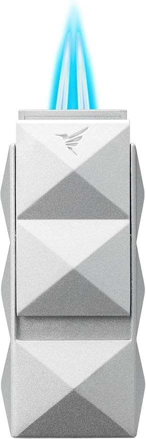 Colibri Cigar Lighter with Punch Quasar II Silver