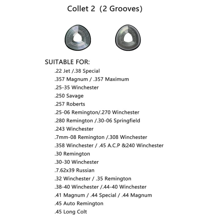 Aluminum Different Expandable Bullet Puller Collets (Pack of 1 Set)