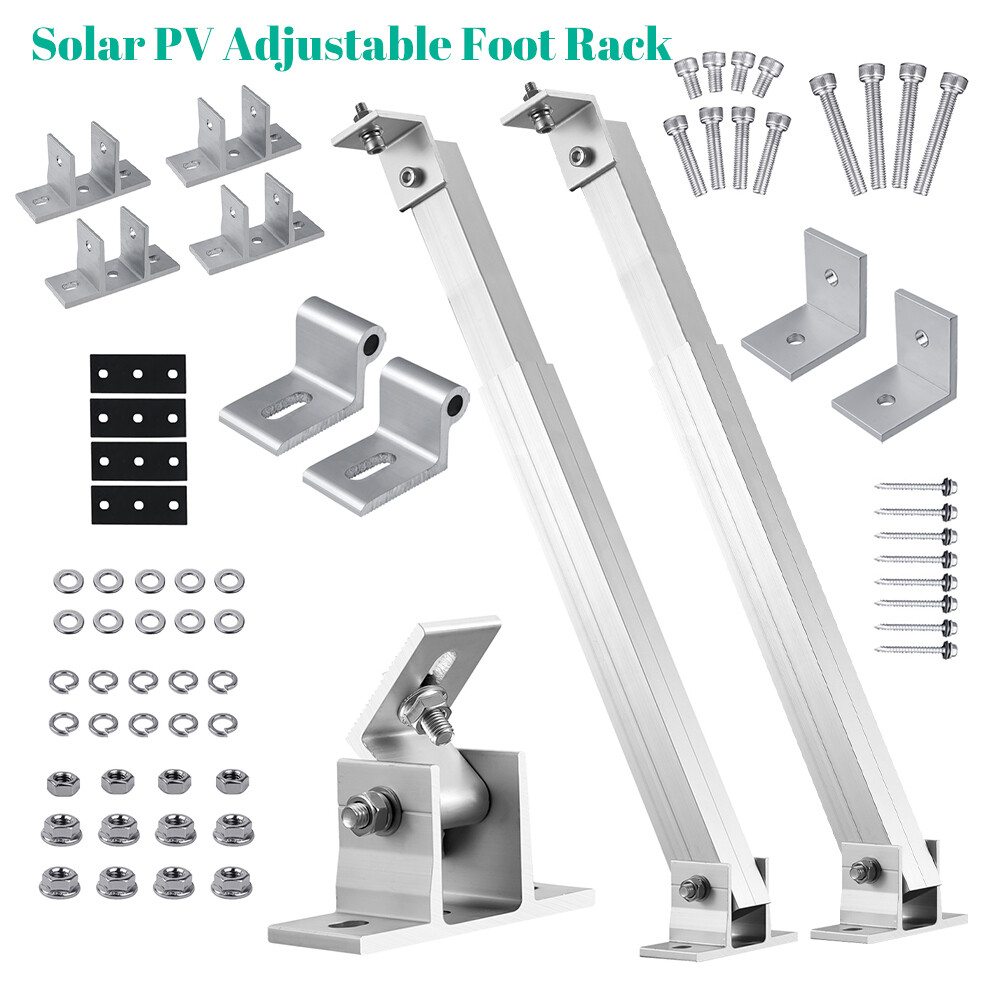 Adjustable Angle Solar Panel Mounting Brackets Ground Wall Roof Tilt Mount Fix