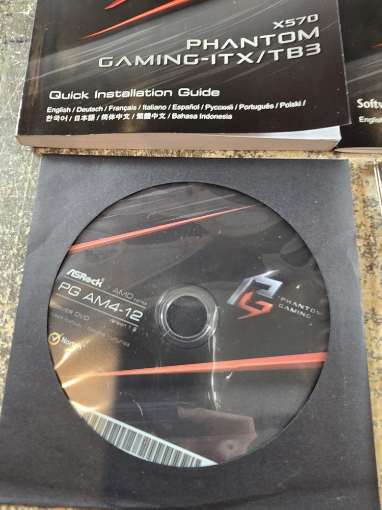 Asrock X570 Phantom Setup And Installation Book CD