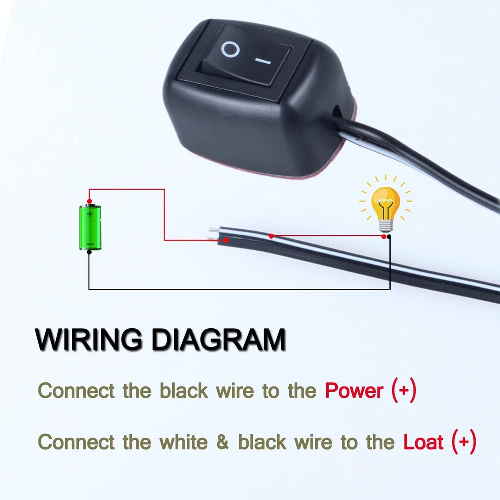 Paste Type Switch on off Inline Rocker Toggle Switch 250V 12VDC SPST Surface