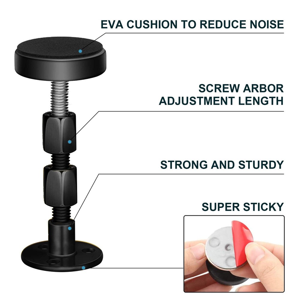 Neatbuddy 4PCS Black Adjustable Bed Frame Anti-Shake Tool, Headboard Stoppers...