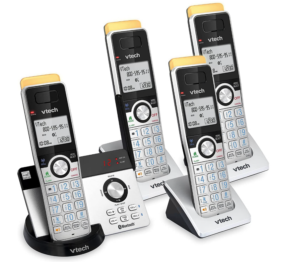 VTech Cordless Phone Answering Machine Bluetooth 4 Handset Super Long Range