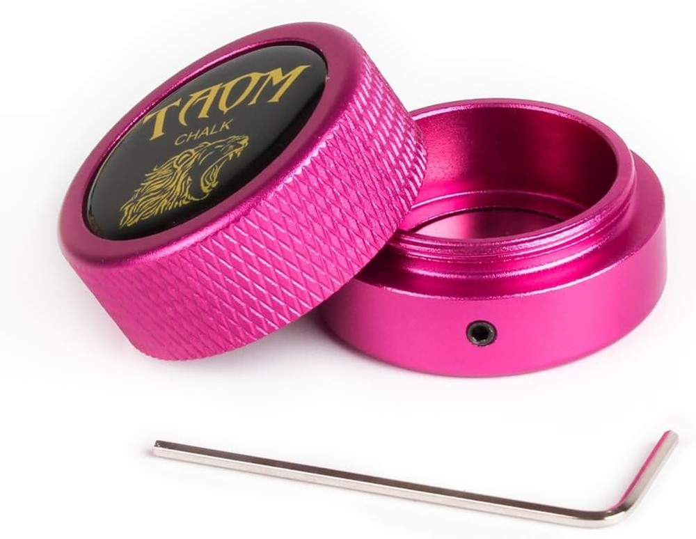 TAOM Pool Chalk Holder Round Shaped Practical Tool Billiards Pink holder