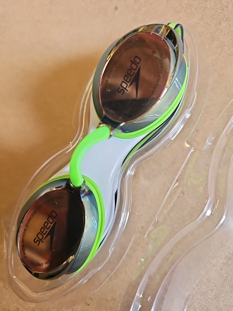 Speedo Mirrored Competitive Goggles, Damaged Packaging
