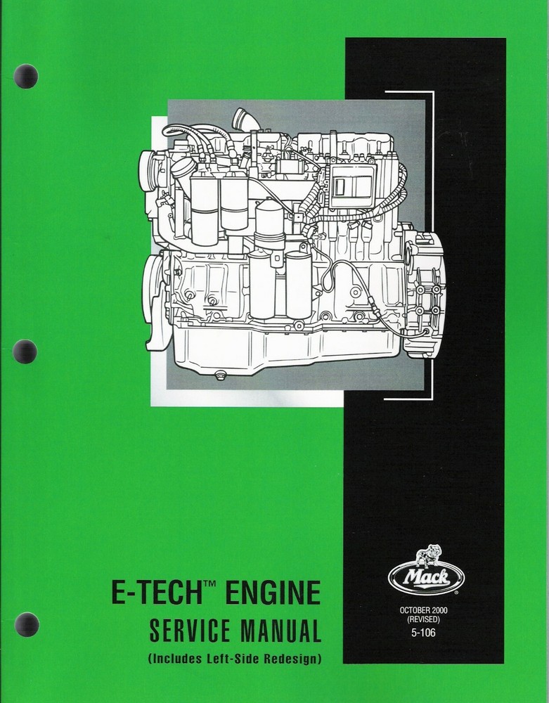 PRINTED BOOK Mack E-Tech EUP V-MAC III, J-Tech Engine Service Repair Manual 5106
