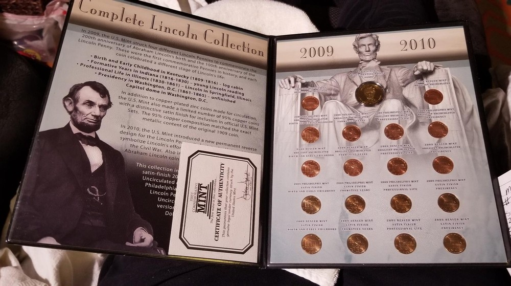 Complete Lincoln Collection 2009/2010 From 1st Commemorative Mint All Unc MS Z6