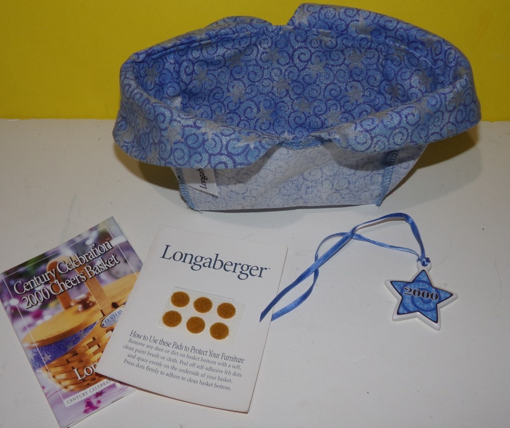 2000 Longaberger Century Celebration Cheers Basket Replacement Protector & Star