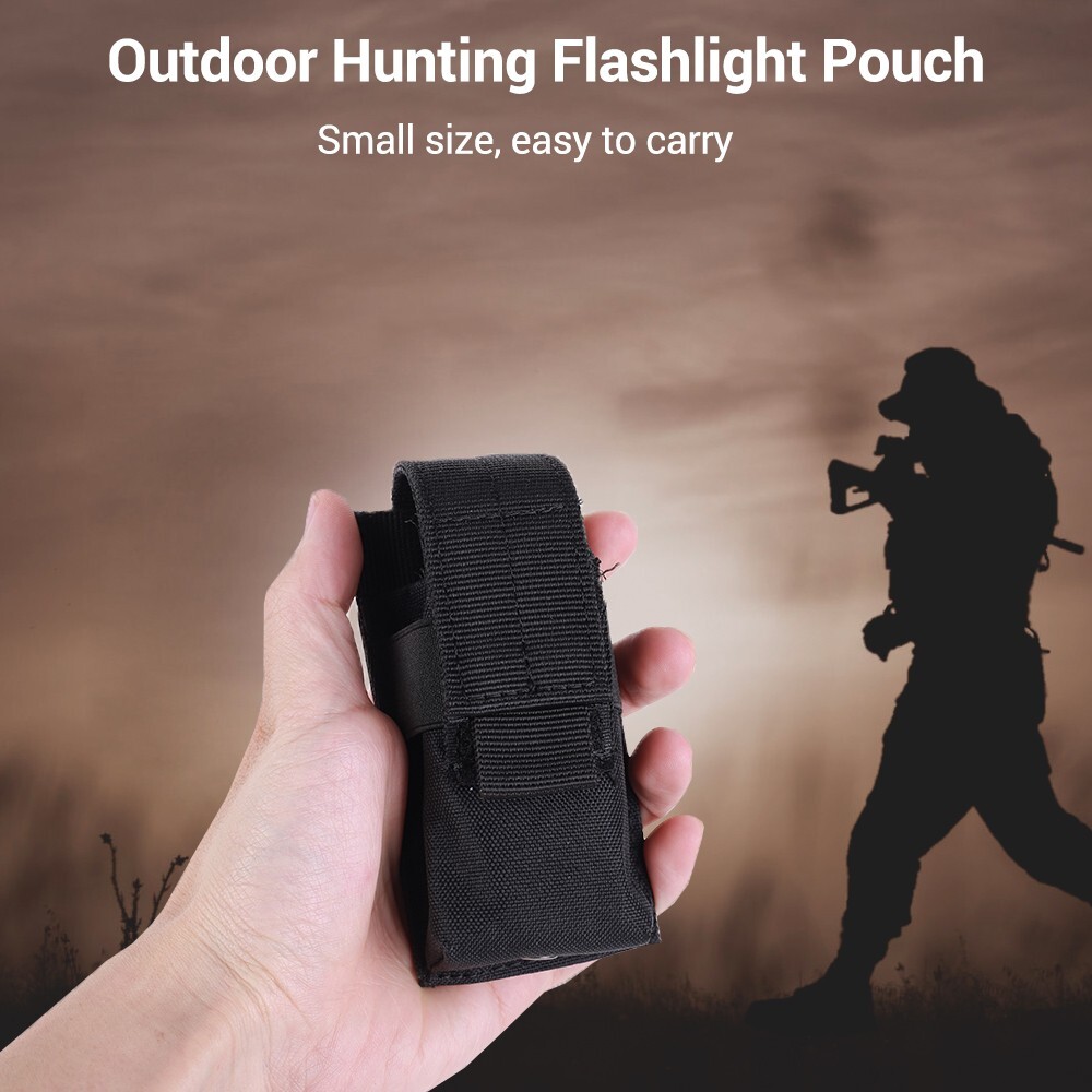 Tactical Molle Pepper Spray Pouch Holder Portable Flashlight Holster Tools Bag