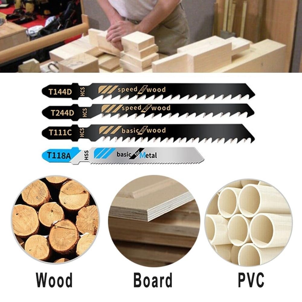 Versatile 60-Piece Jigsaw Blade Set - Professional Quality for Diverse Materials