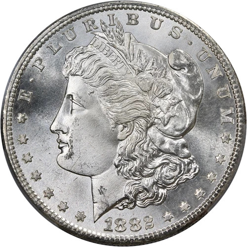 1882 S Morgan Silver Dollar PCGS MS-66